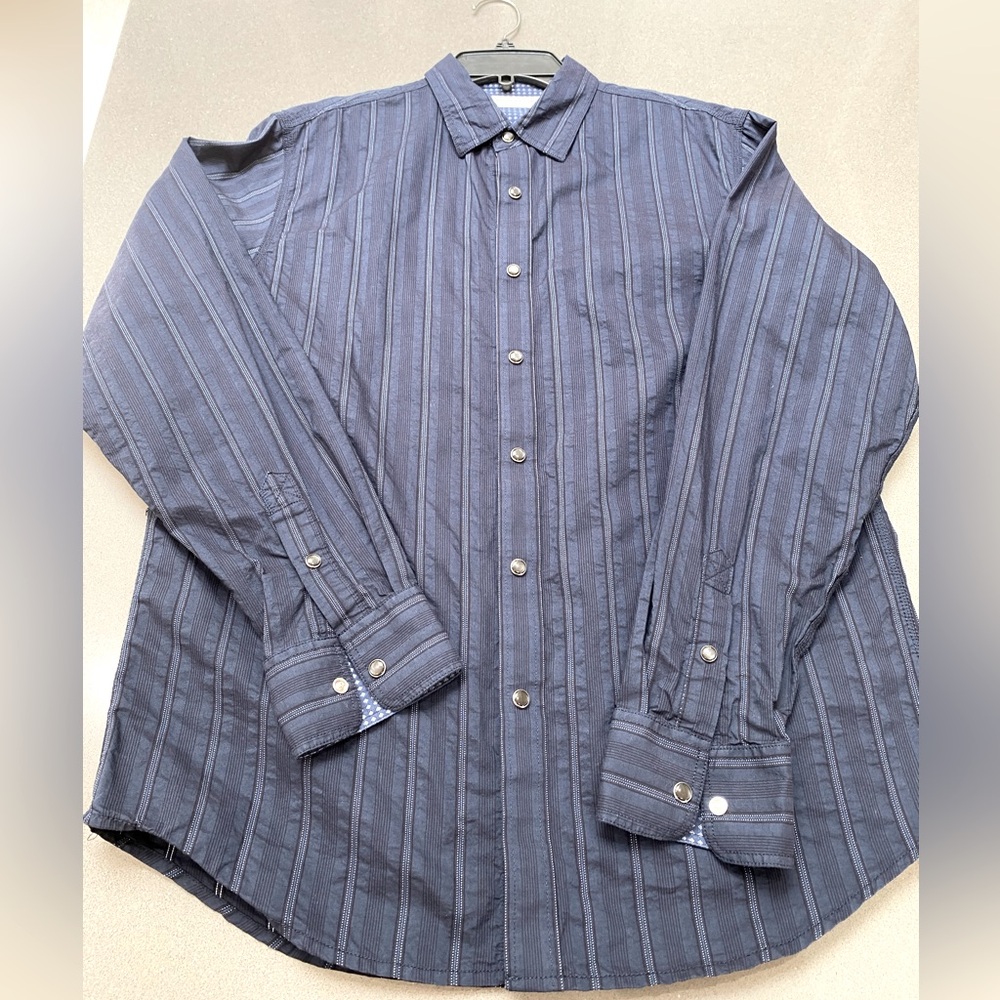 Sable & Stone Print Long Sleeve Shirt w/ pearl snaps, Men's size M